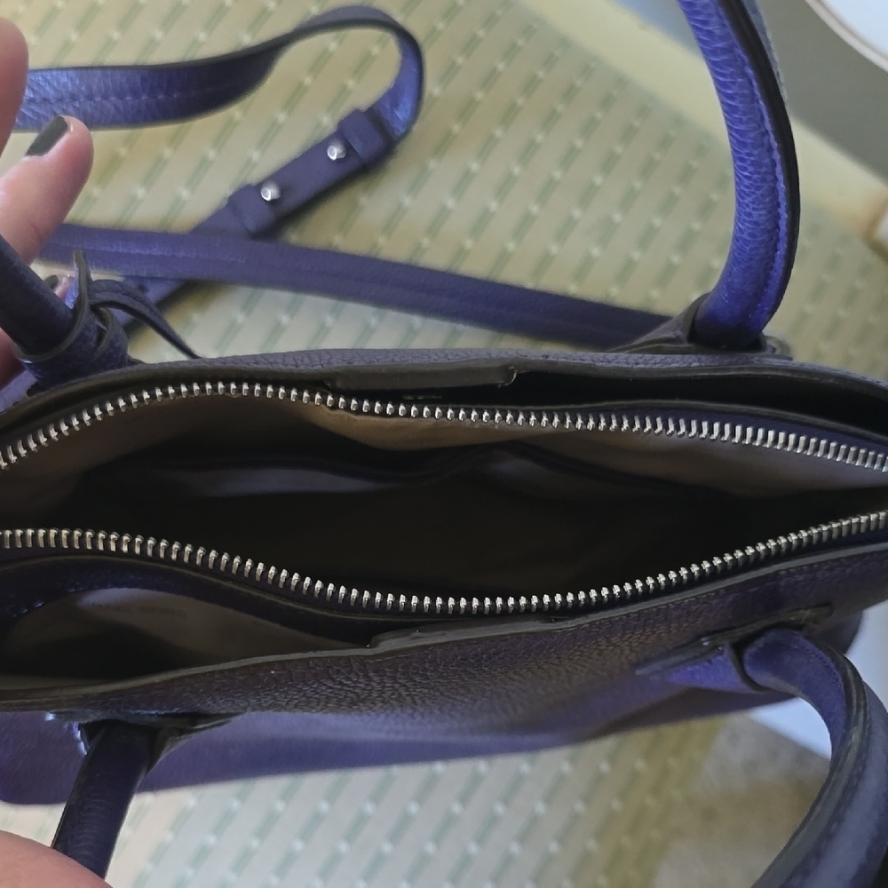 Michael Kors Purple Handbag Dome Satchel - Picture 3 of 8